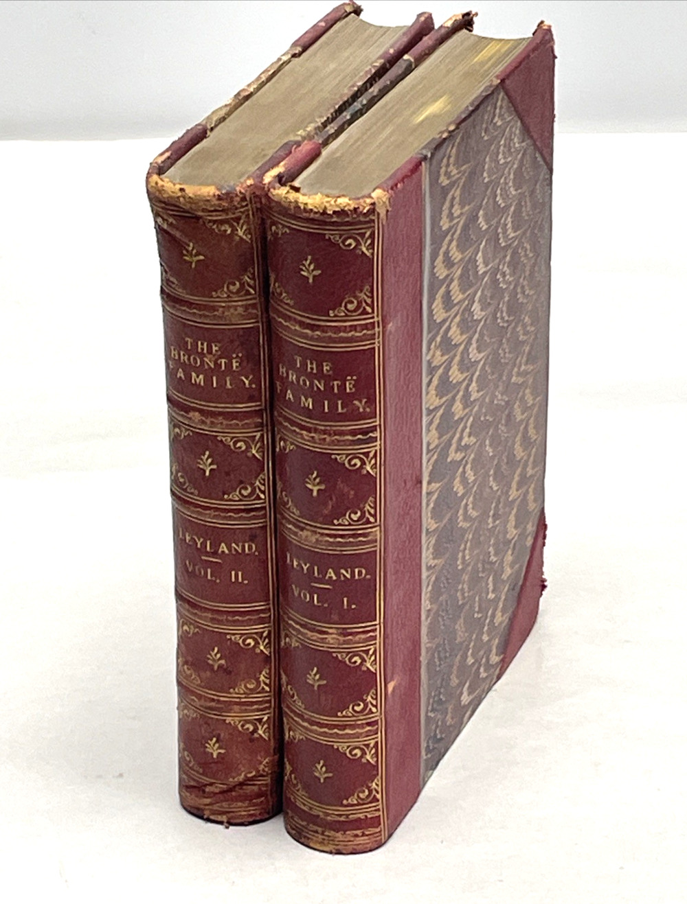Bronte Family Leyland 1886 First Edition 2 Vol Set 1/4 Leather Branwell Antique